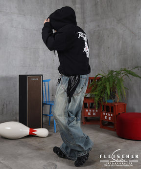 【Betty Boop / ベティブープ】裏起毛 バックプリント ZIPパーカ－