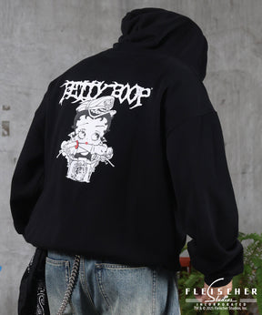 【Betty Boop / ベティブープ】裏起毛 バックプリント ZIPパーカ－