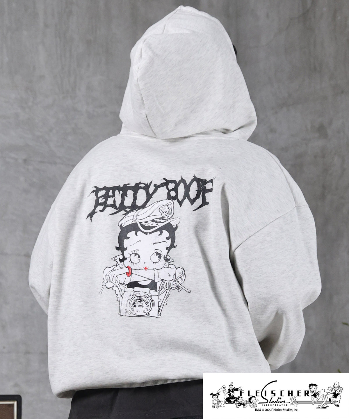 【Betty Boop / ベティブープ】裏起毛 バックプリント ZIPパーカ－