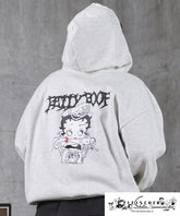 【Betty Boop / ベティブープ】裏起毛 バックプリント ZIPパーカ－