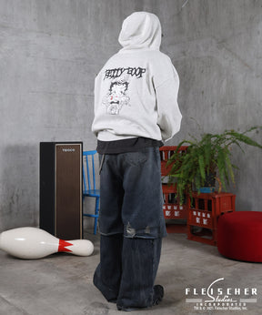 【Betty Boop / ベティブープ】裏起毛 バックプリント ZIPパーカ－