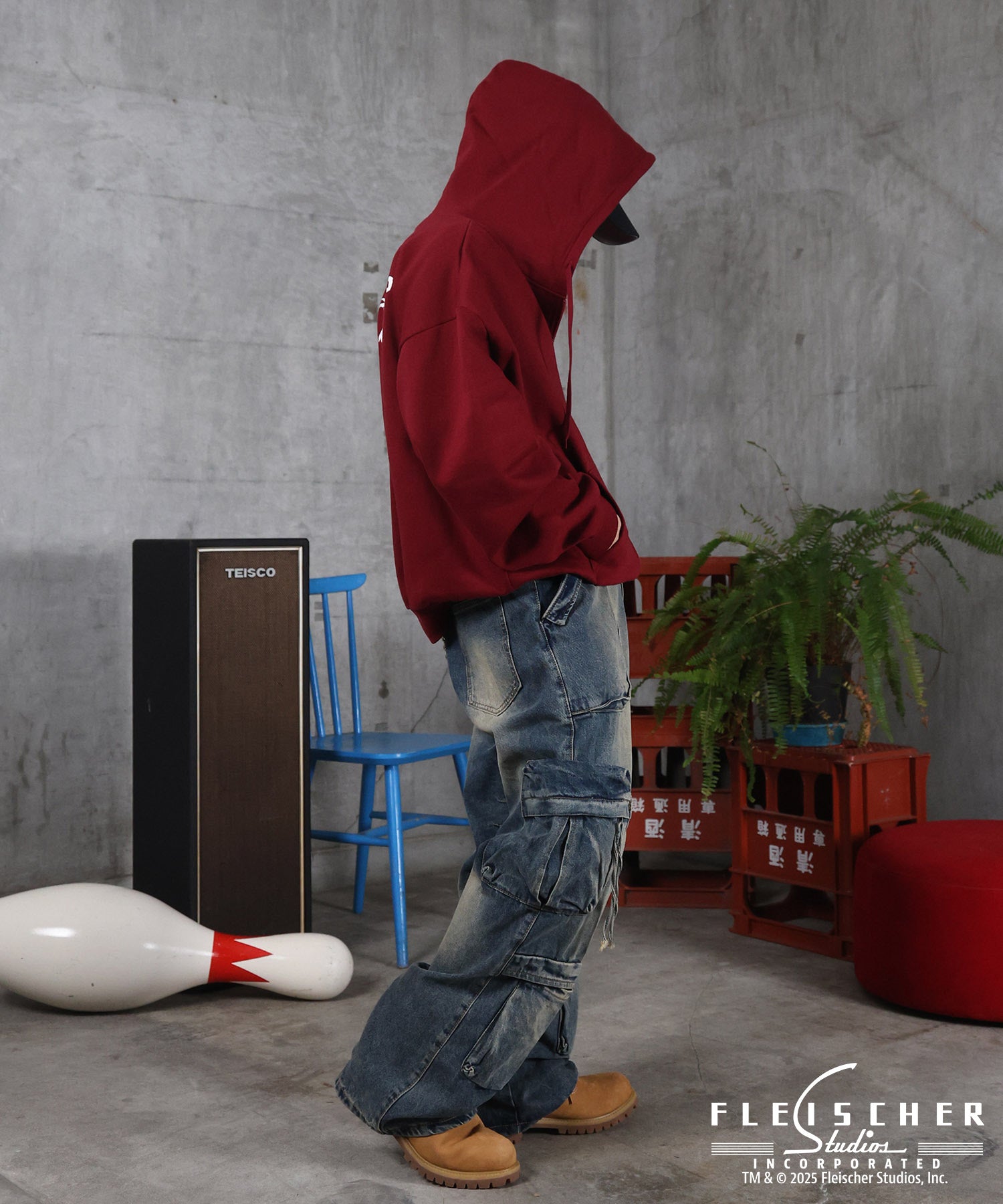 【Betty Boop / ベティブープ】裏起毛 バックプリント ZIPパーカ－