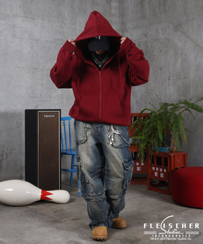 【Betty Boop / ベティブープ】裏起毛 バックプリント ZIPパーカ－