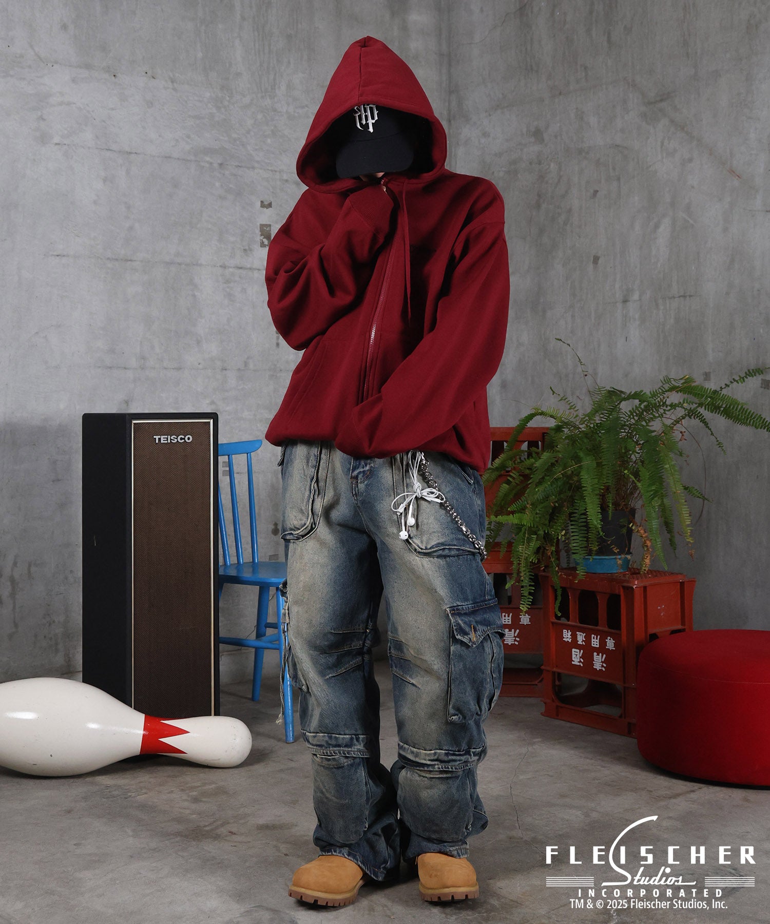 【Betty Boop / ベティブープ】裏起毛 バックプリント ZIPパーカ－