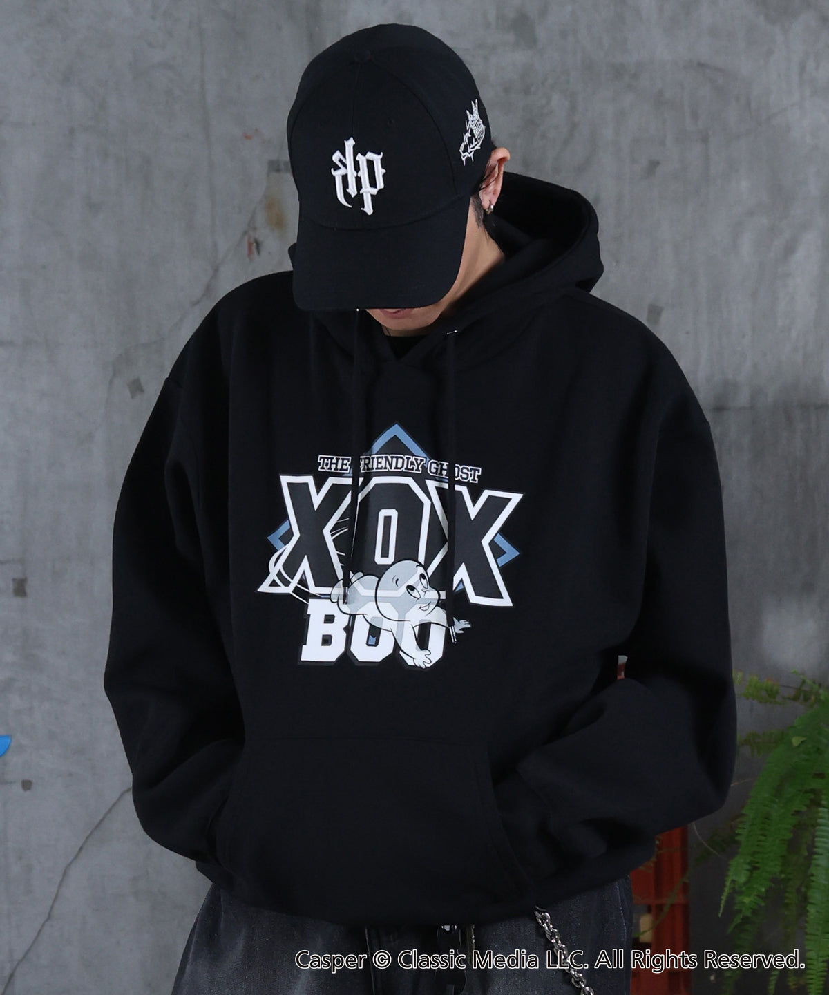 【Casper / キャスパー】ヴィンテージライク レトロ映画 プリントパーカー