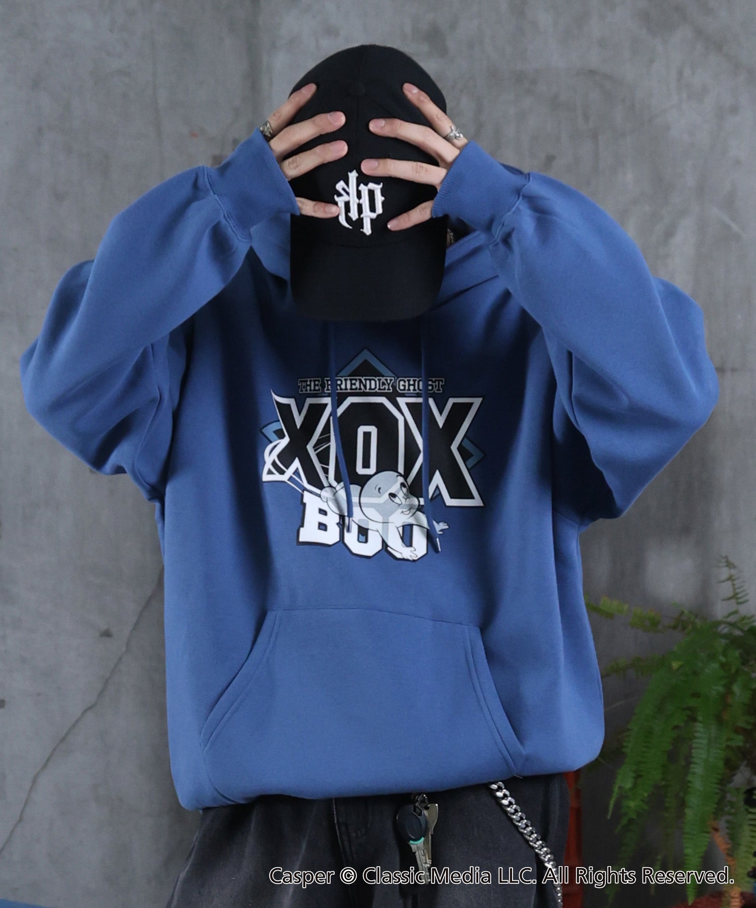 【Casper / キャスパー】ヴィンテージライク レトロ映画 プリントパーカー