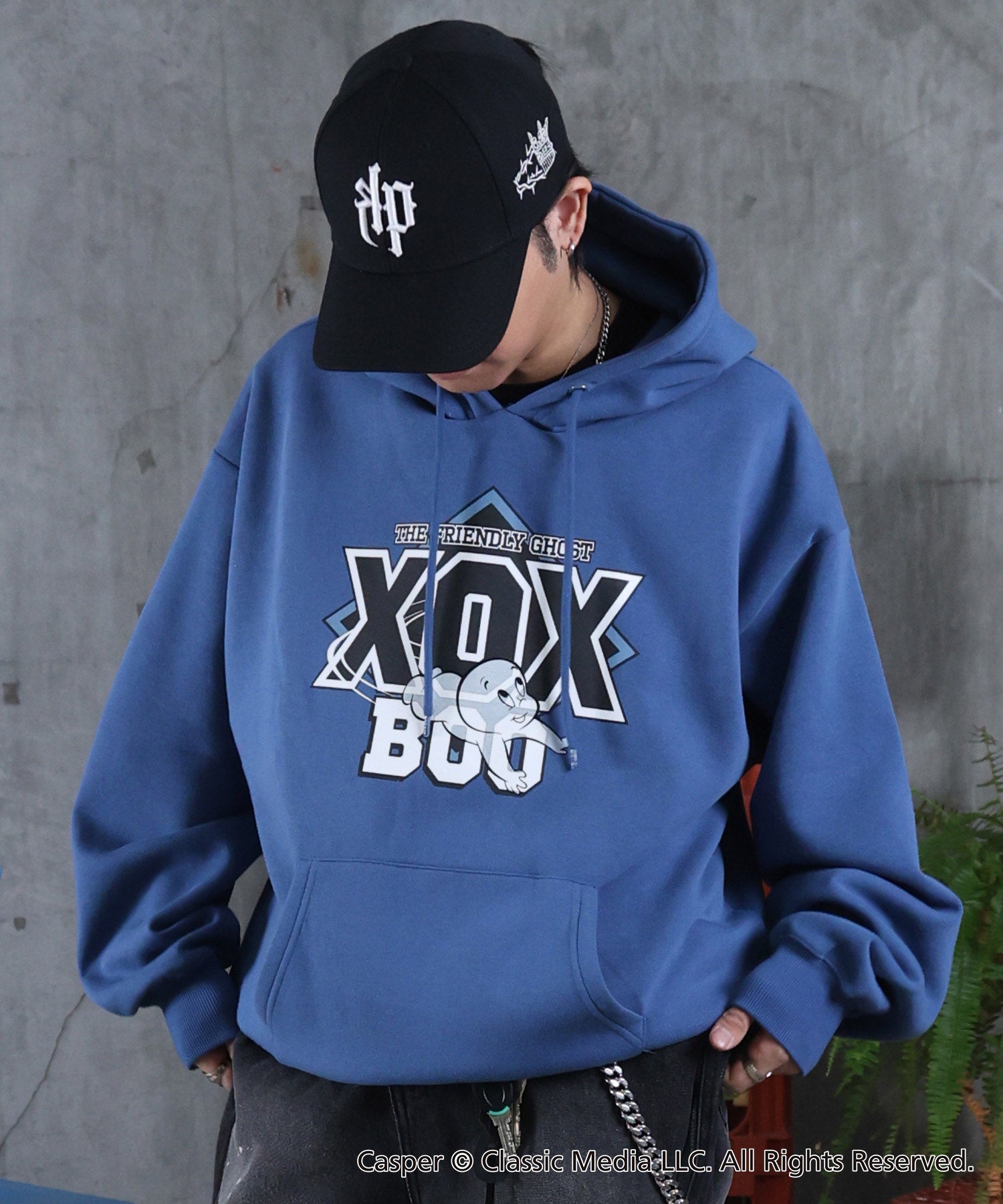 【Casper / キャスパー】ヴィンテージライク レトロ映画 プリントパーカー