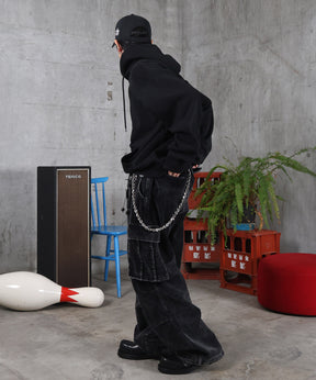 【Casper / キャスパー】ヴィンテージライク レトロ映画 刺繍 プリントパーカー