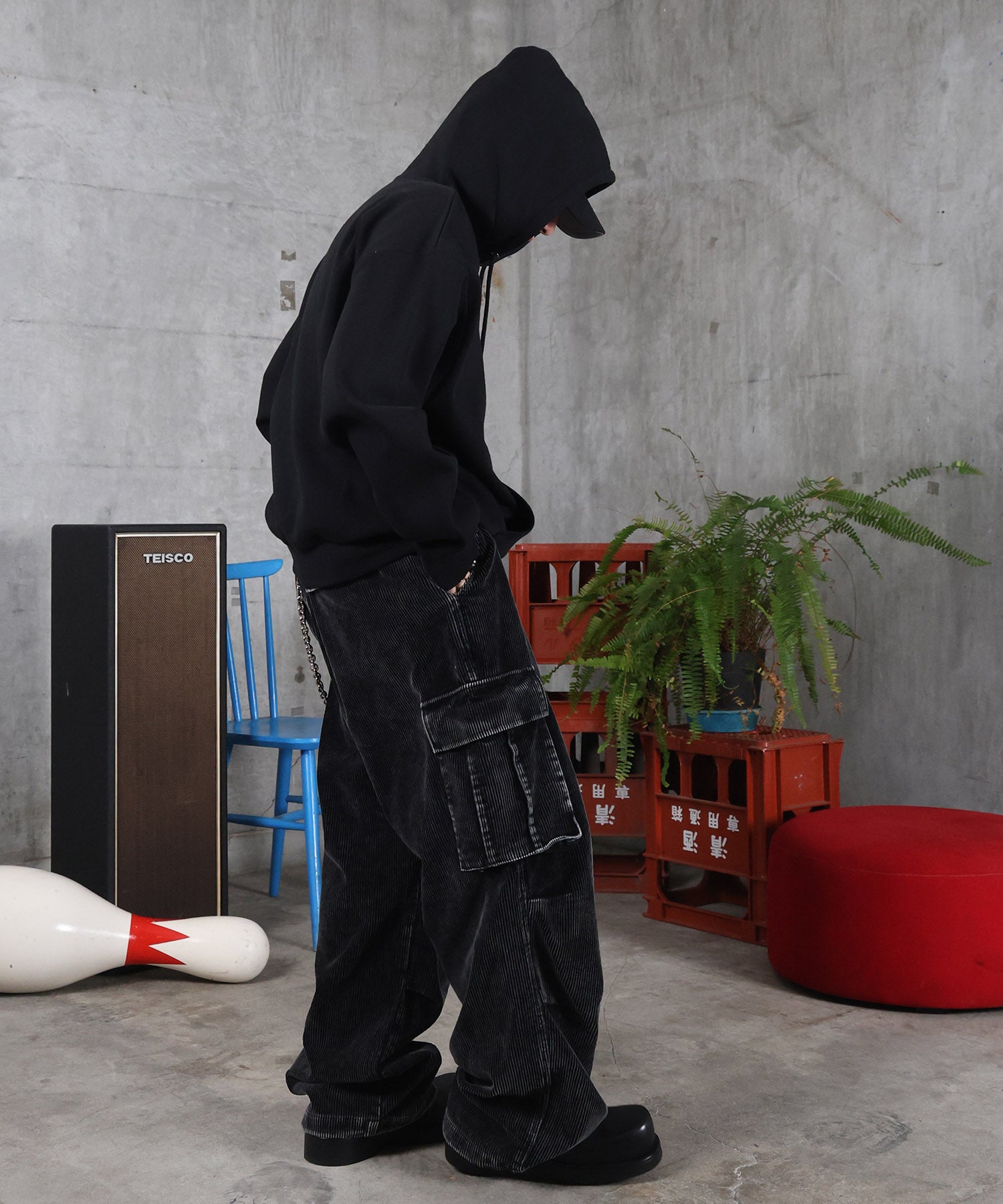 【Casper / キャスパー】ヴィンテージライク レトロ映画 刺繍 プリントパーカー