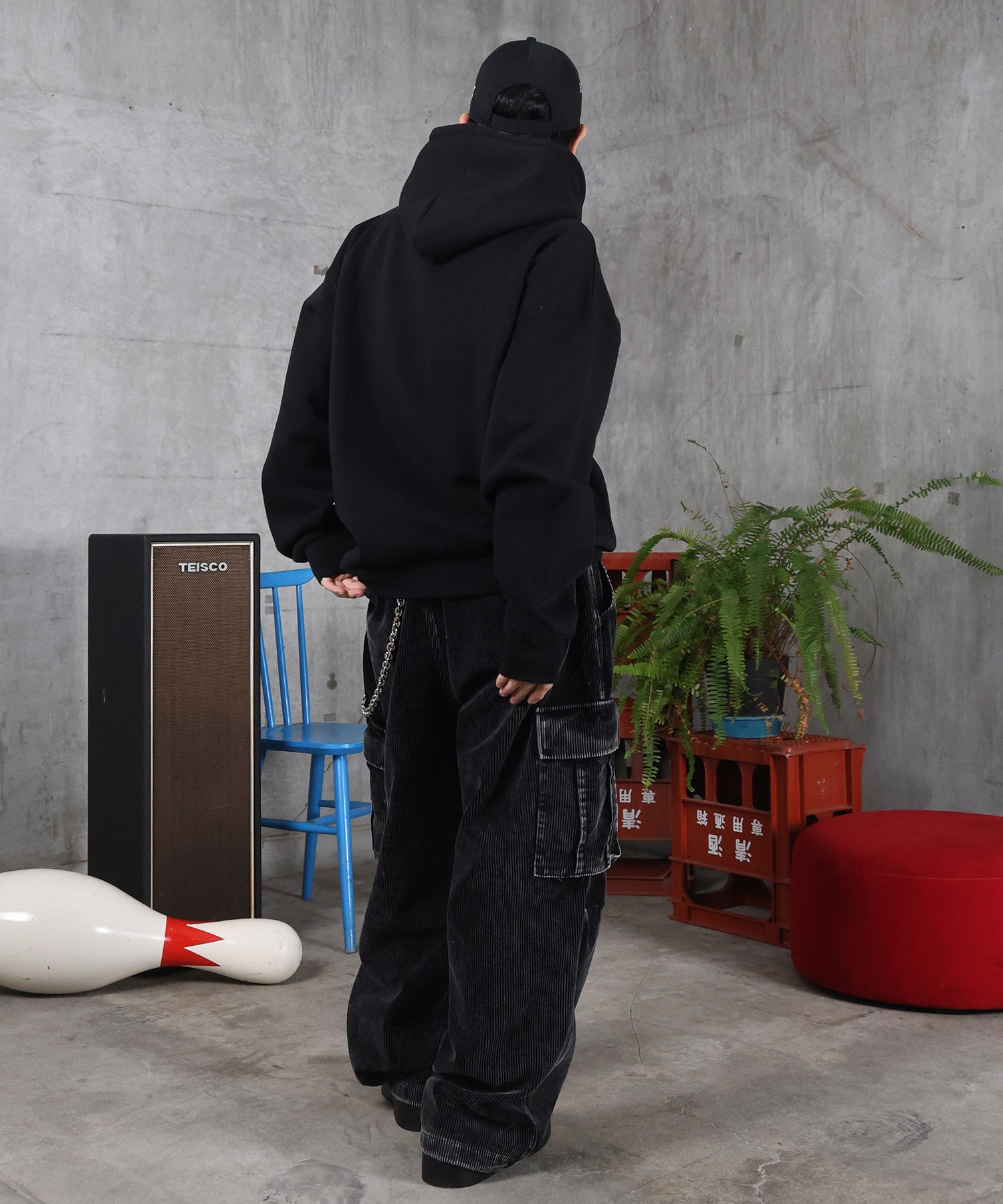 【Casper / キャスパー】ヴィンテージライク レトロ映画 刺繍 プリントパーカー