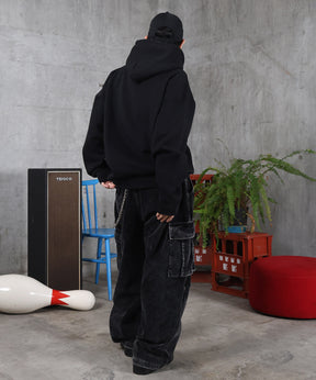 【Casper / キャスパー】ヴィンテージライク レトロ映画 刺繍 プリントパーカー