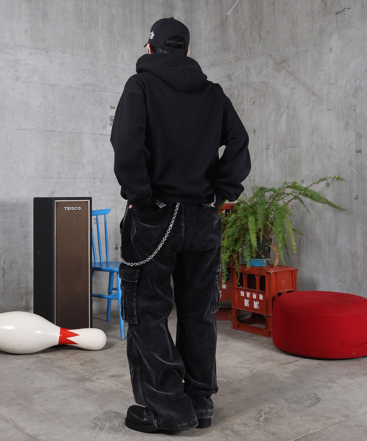 【Casper / キャスパー】ヴィンテージライク レトロ映画 刺繍 プリントパーカー