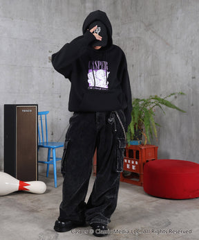 【Casper / キャスパー】ヴィンテージライク レトロ映画 刺繍 プリントパーカー