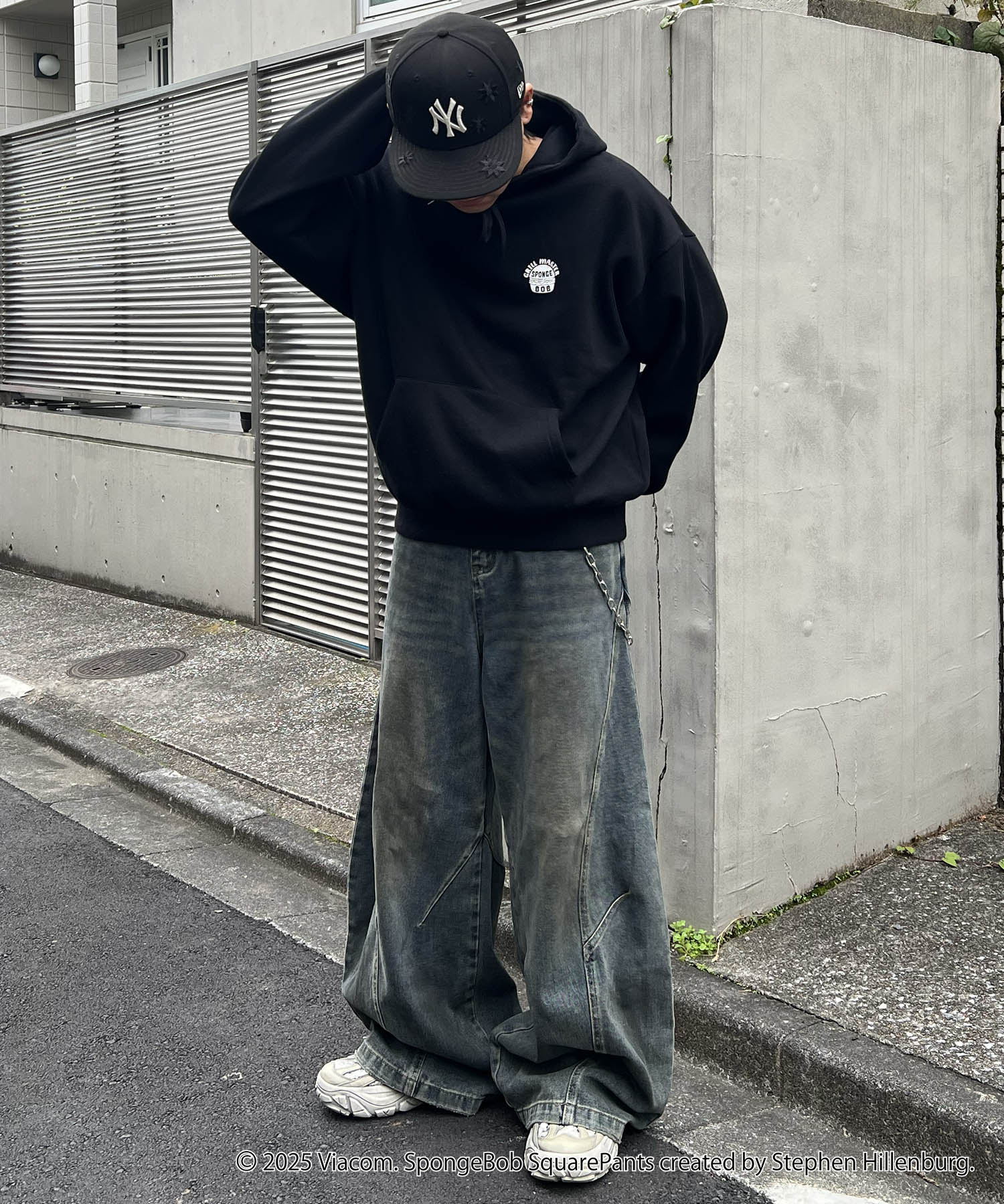 【SPONGE BOB / スポンジボブ】バックプリント プルパーカー