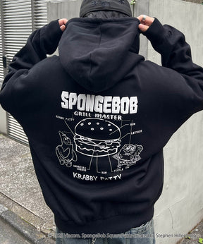 【SPONGE BOB / スポンジボブ】バックプリント プルパーカー