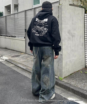 【SPONGE BOB / スポンジボブ】バックプリント プルパーカー