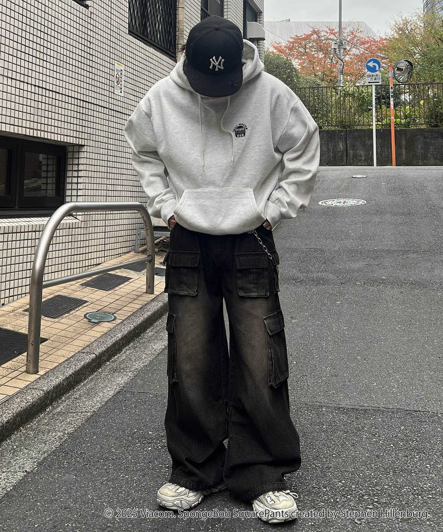 【SPONGE BOB / スポンジボブ】バックプリント プルパーカー