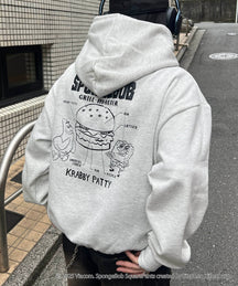 【SPONGE BOB / スポンジボブ】バックプリント プルパーカー