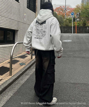 【SPONGE BOB / スポンジボブ】バックプリント プルパーカー