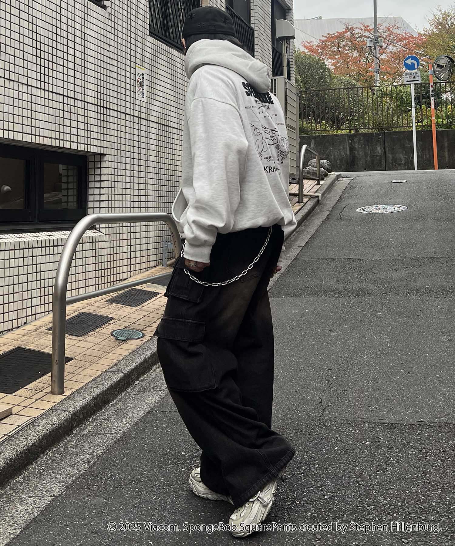 【SPONGE BOB / スポンジボブ】バックプリント プルパーカー