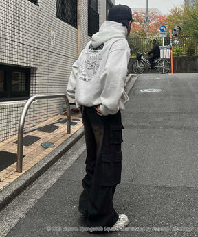 【SPONGE BOB / スポンジボブ】バックプリント プルパーカー