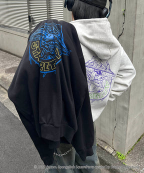 【SPONGE BOB / スポンジボブ】バックプリント 刺繍 プルパーカー