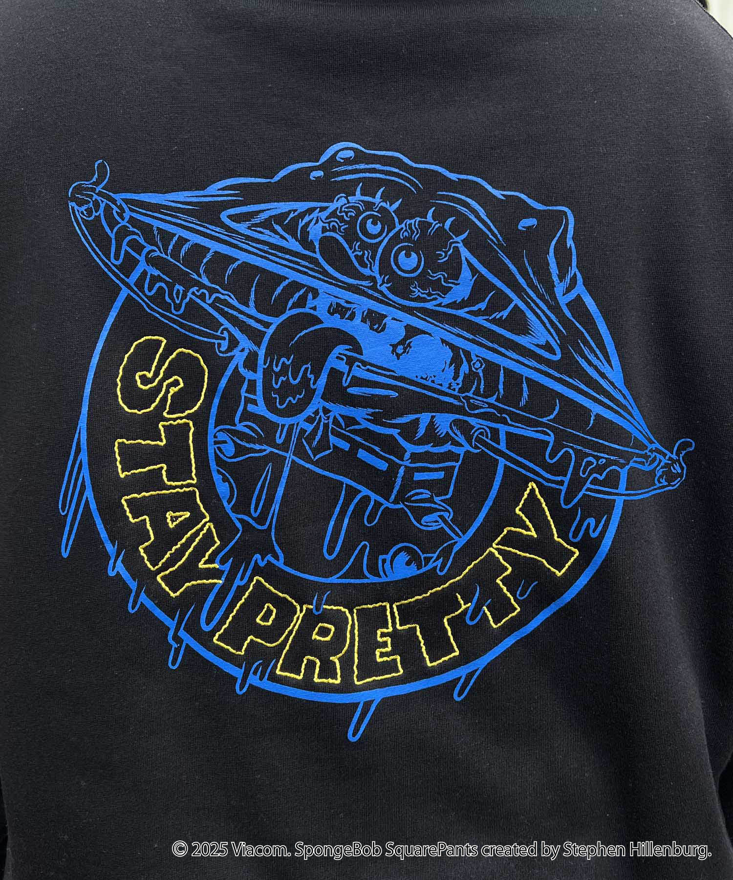 【SPONGE BOB / スポンジボブ】バックプリント 刺繍 プルパーカー