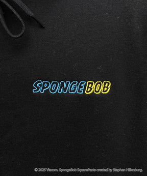 【SPONGE BOB / スポンジボブ】バックプリント 刺繍 プルパーカー