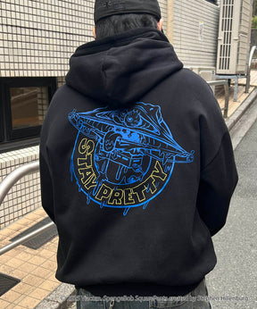 【SPONGE BOB / スポンジボブ】バックプリント 刺繍 プルパーカー