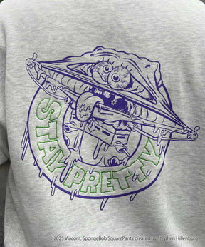 【SPONGE BOB / スポンジボブ】バックプリント 刺繍 プルパーカー