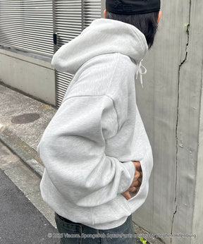 【SPONGE BOB / スポンジボブ】バックプリント 刺繍 プルパーカー