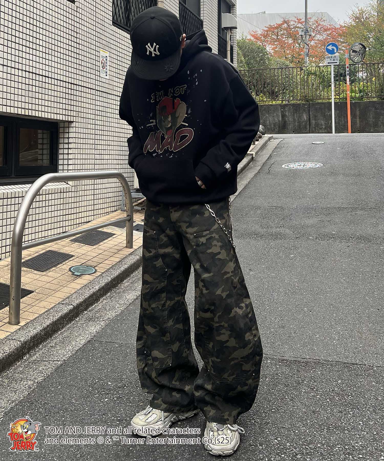 【TOM&JERRY / トムとジェリー】グランジ プリントパーカー