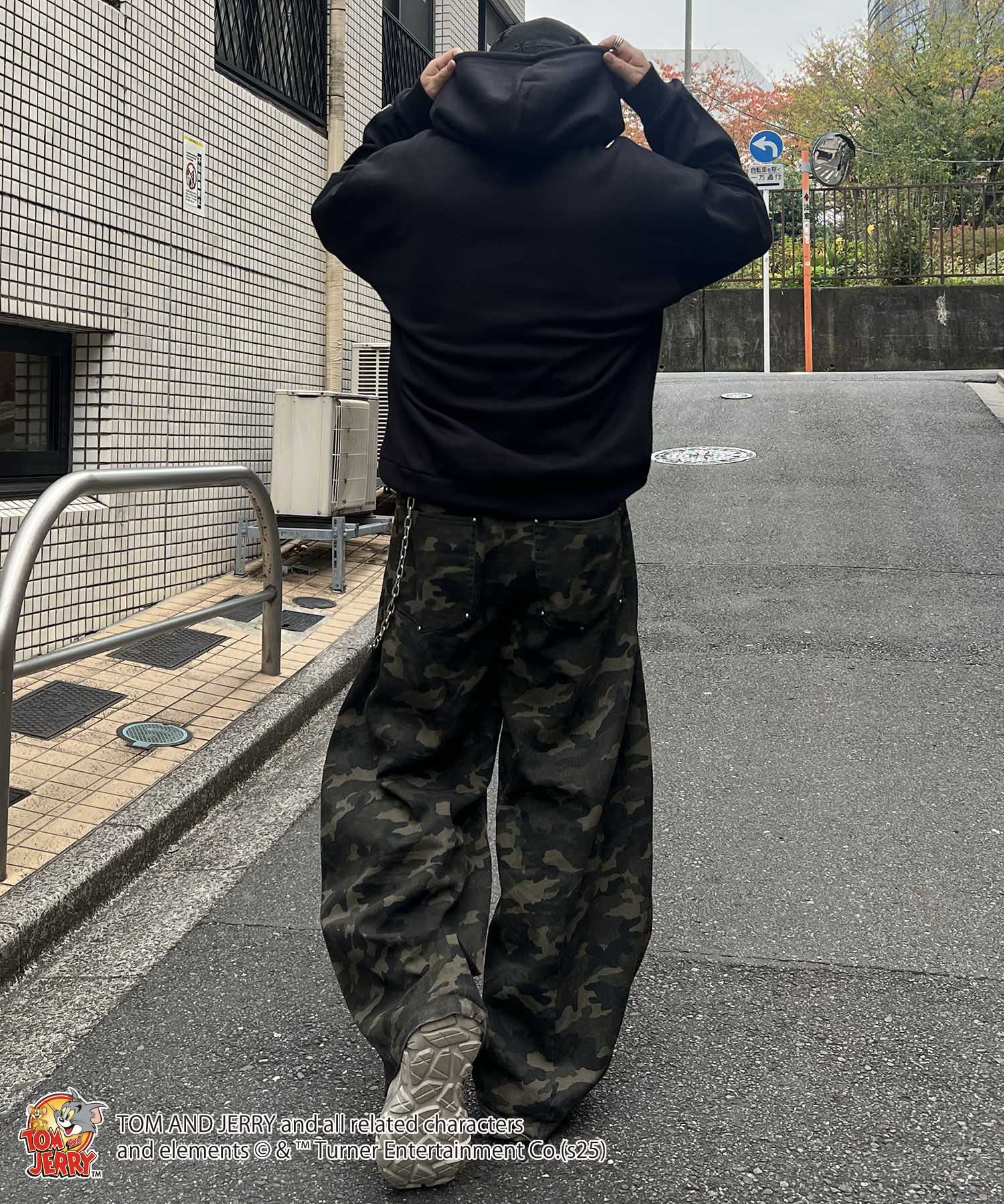 【TOM&JERRY / トムとジェリー】グランジ プリントパーカー