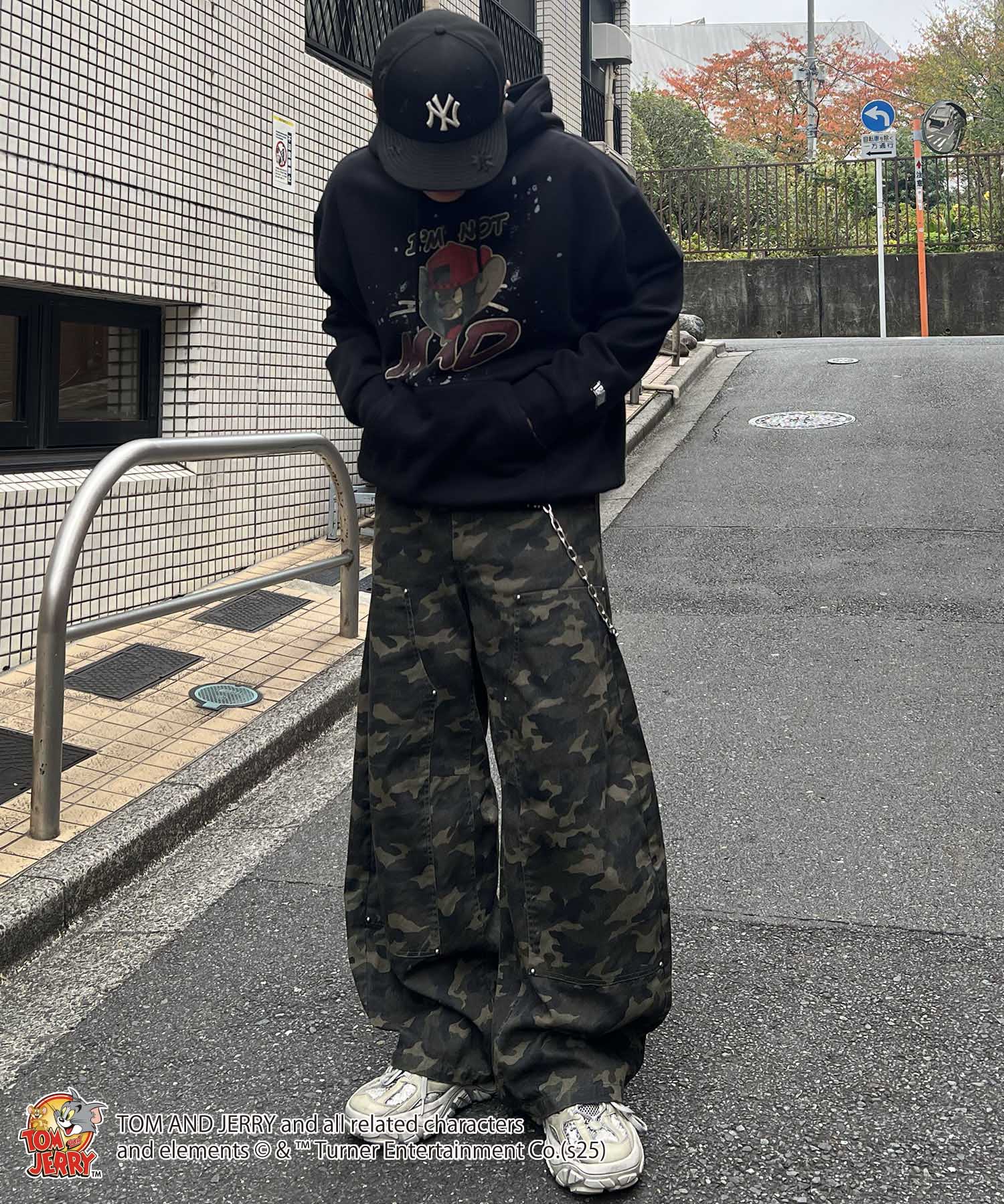 【TOM&JERRY / トムとジェリー】グランジ プリントパーカー