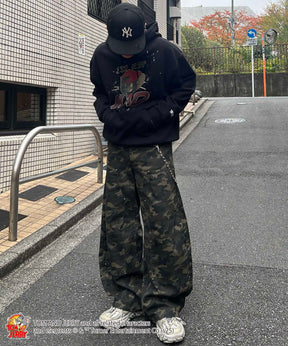 【TOM&JERRY / トムとジェリー】グランジ プリントパーカー