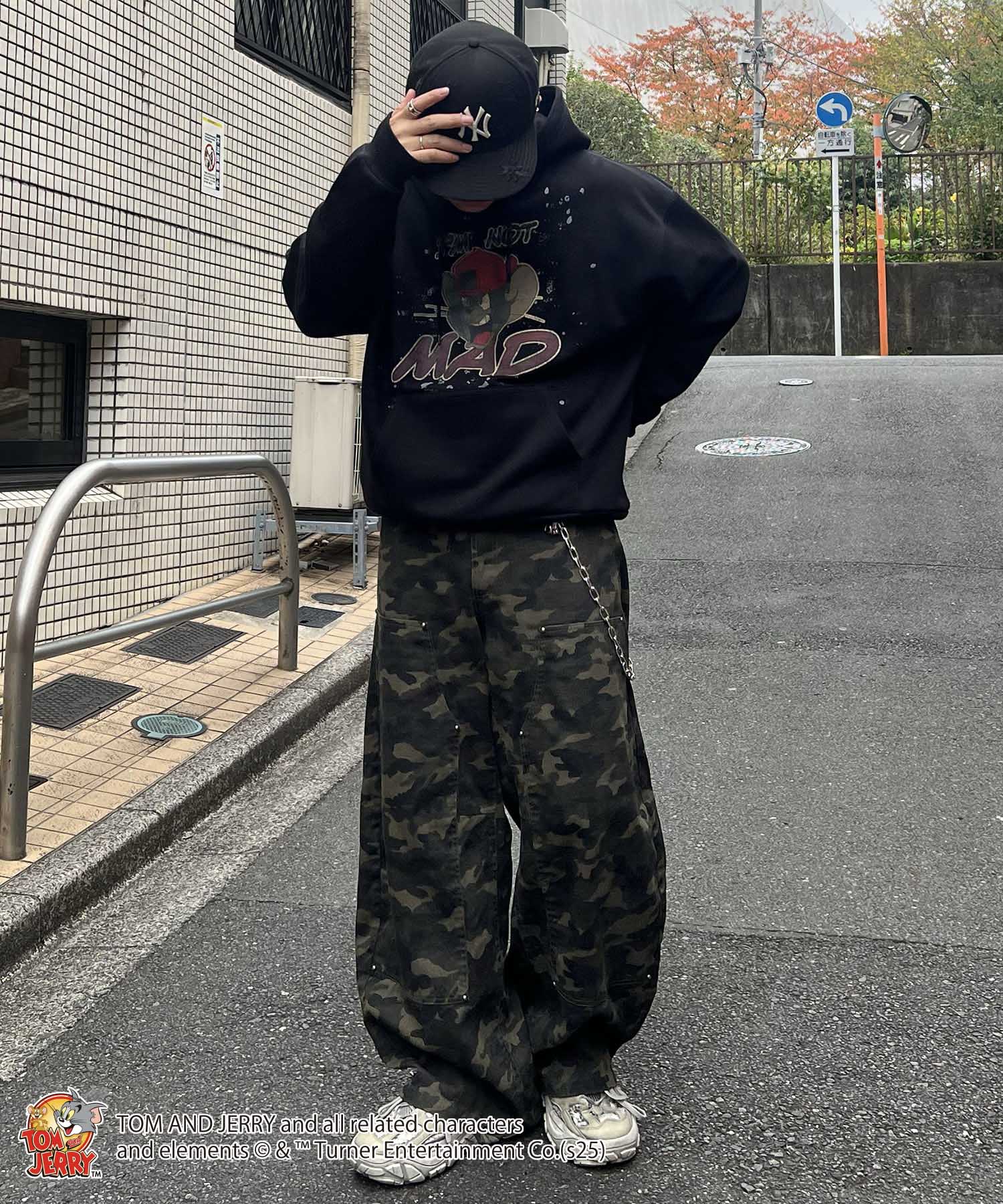 【TOM&JERRY / トムとジェリー】グランジ プリントパーカー