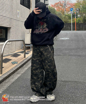 【TOM&JERRY / トムとジェリー】グランジ プリントパーカー