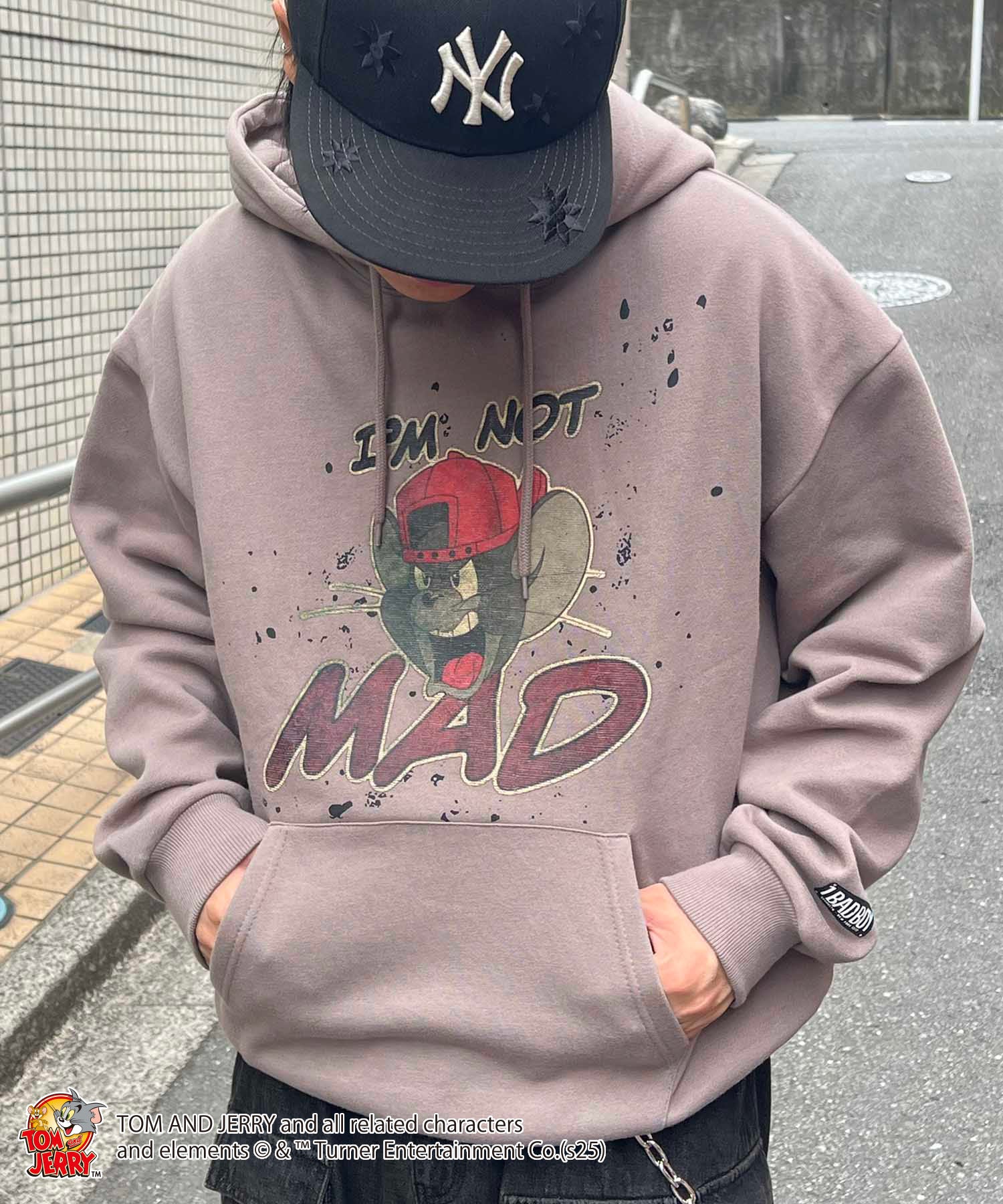 【TOM&JERRY / トムとジェリー】グランジ プリントパーカー