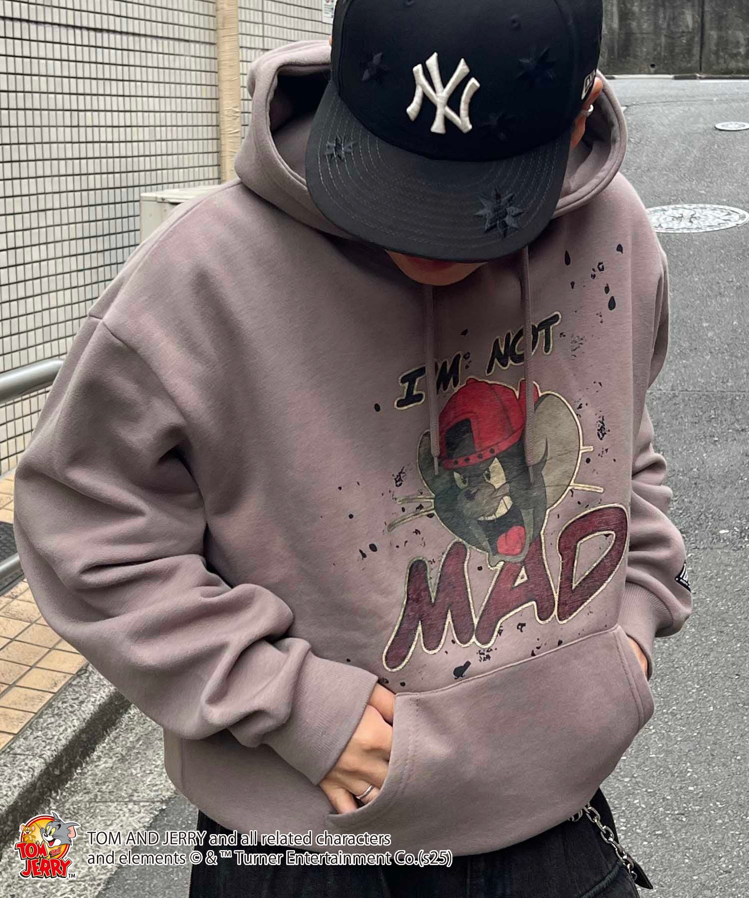 【TOM&JERRY / トムとジェリー】グランジ プリントパーカー