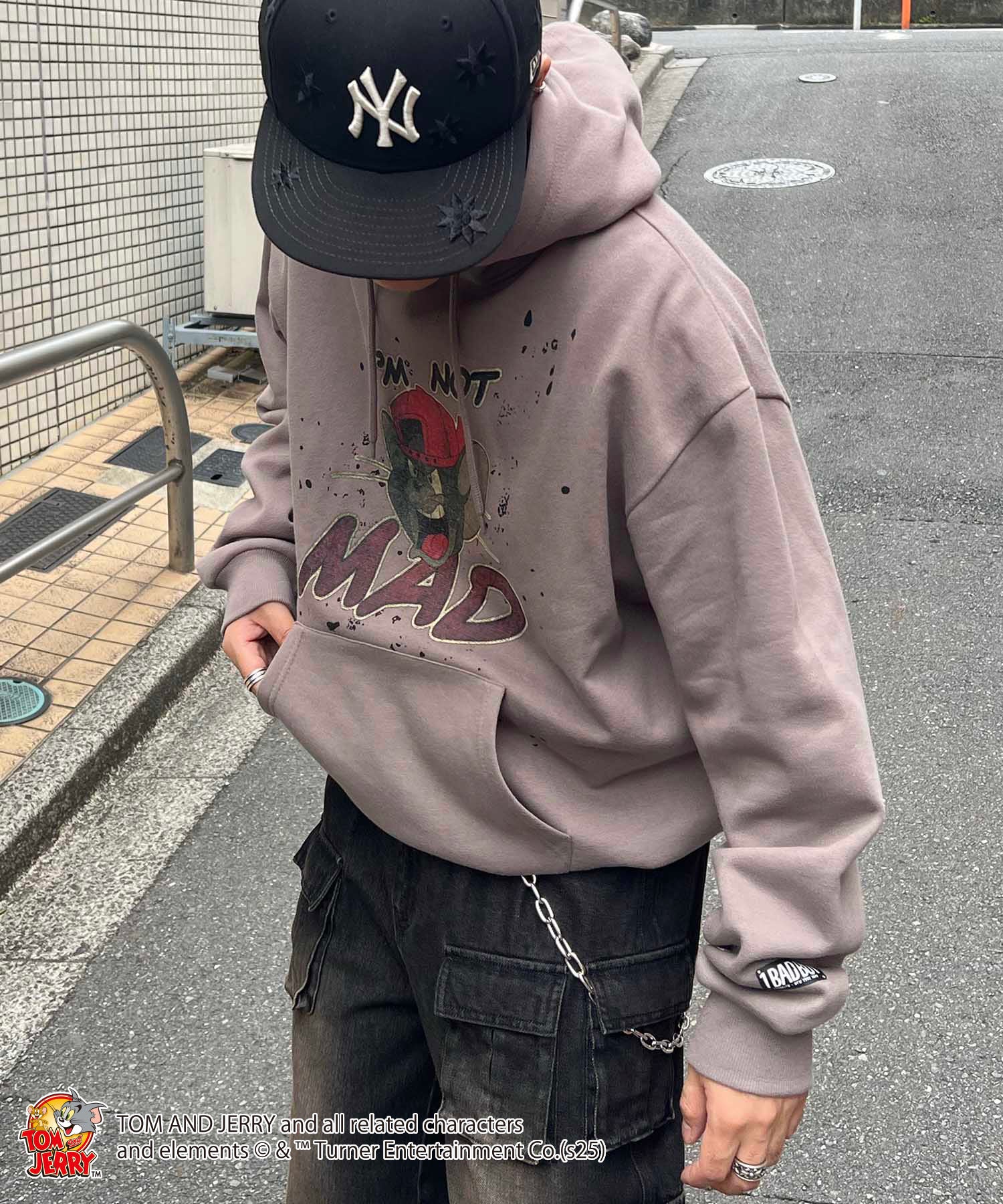 【TOM&JERRY / トムとジェリー】グランジ プリントパーカー