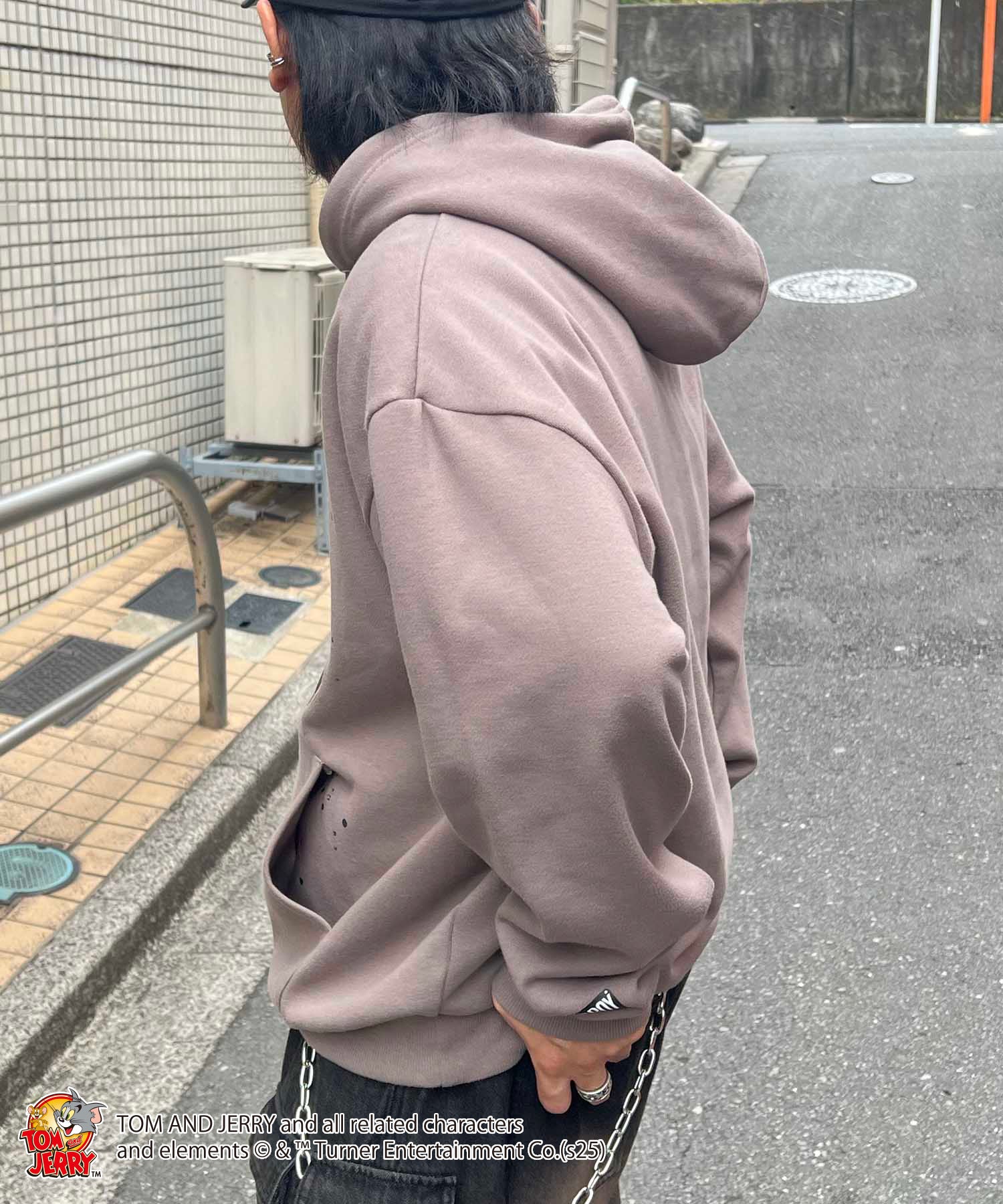 【TOM&JERRY / トムとジェリー】グランジ プリントパーカー