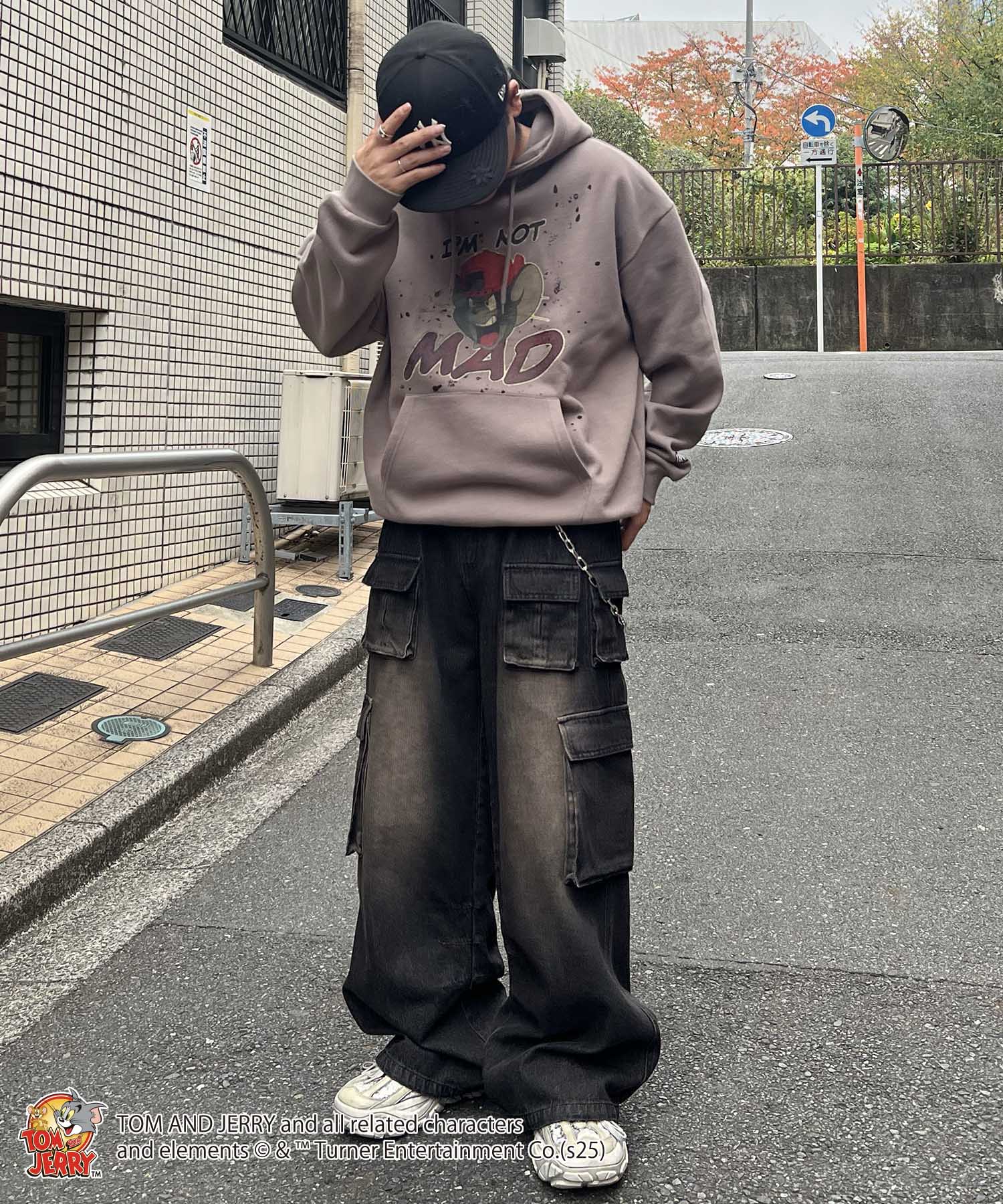 【TOM&JERRY / トムとジェリー】グランジ プリントパーカー