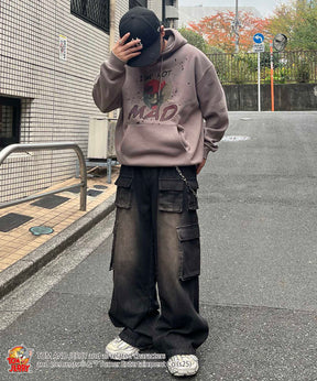 【TOM&JERRY / トムとジェリー】グランジ プリントパーカー