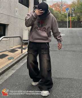 【TOM&JERRY / トムとジェリー】グランジ プリントパーカー