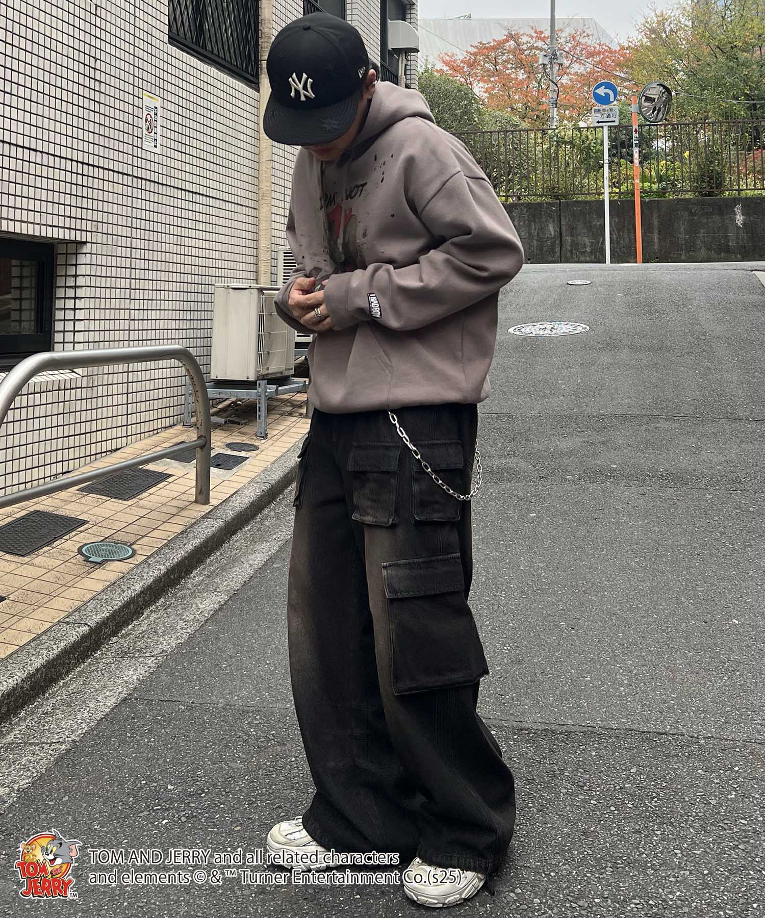 【TOM&JERRY / トムとジェリー】グランジ プリントパーカー