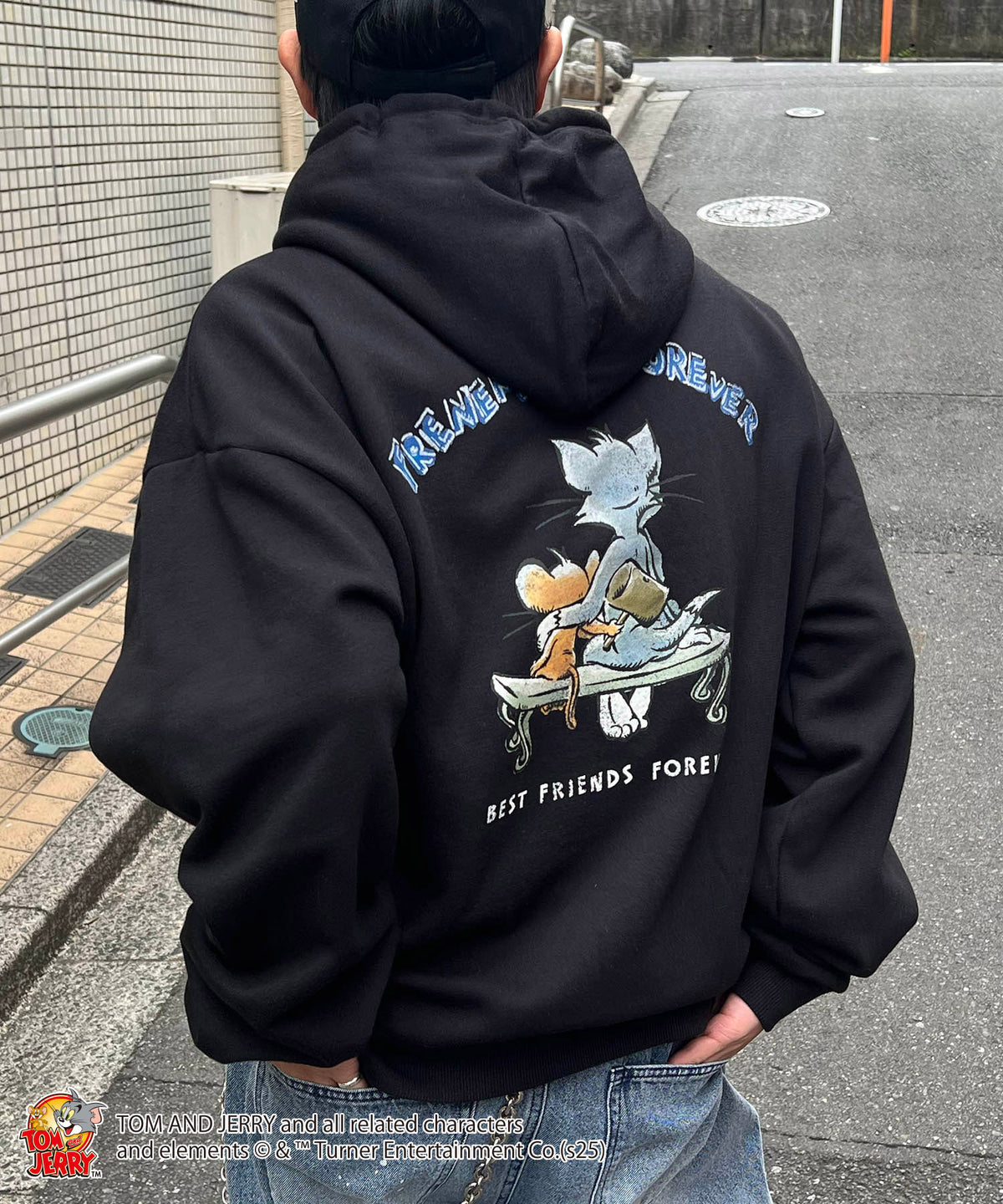 【TOM&JERRY / トムとジェリー】バックスタイル プリントパーカー