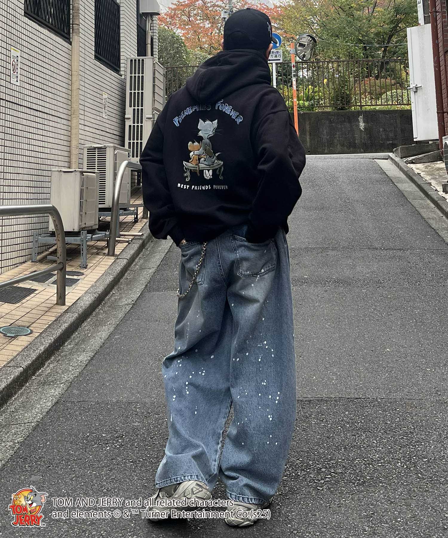 【TOM&JERRY / トムとジェリー】バックスタイル プリントパーカー
