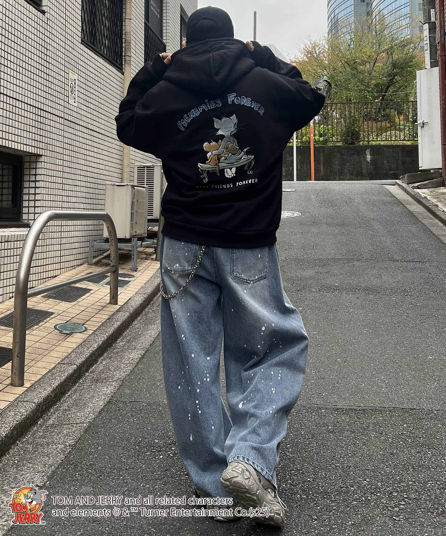 【TOM&JERRY / トムとジェリー】バックスタイル プリントパーカー