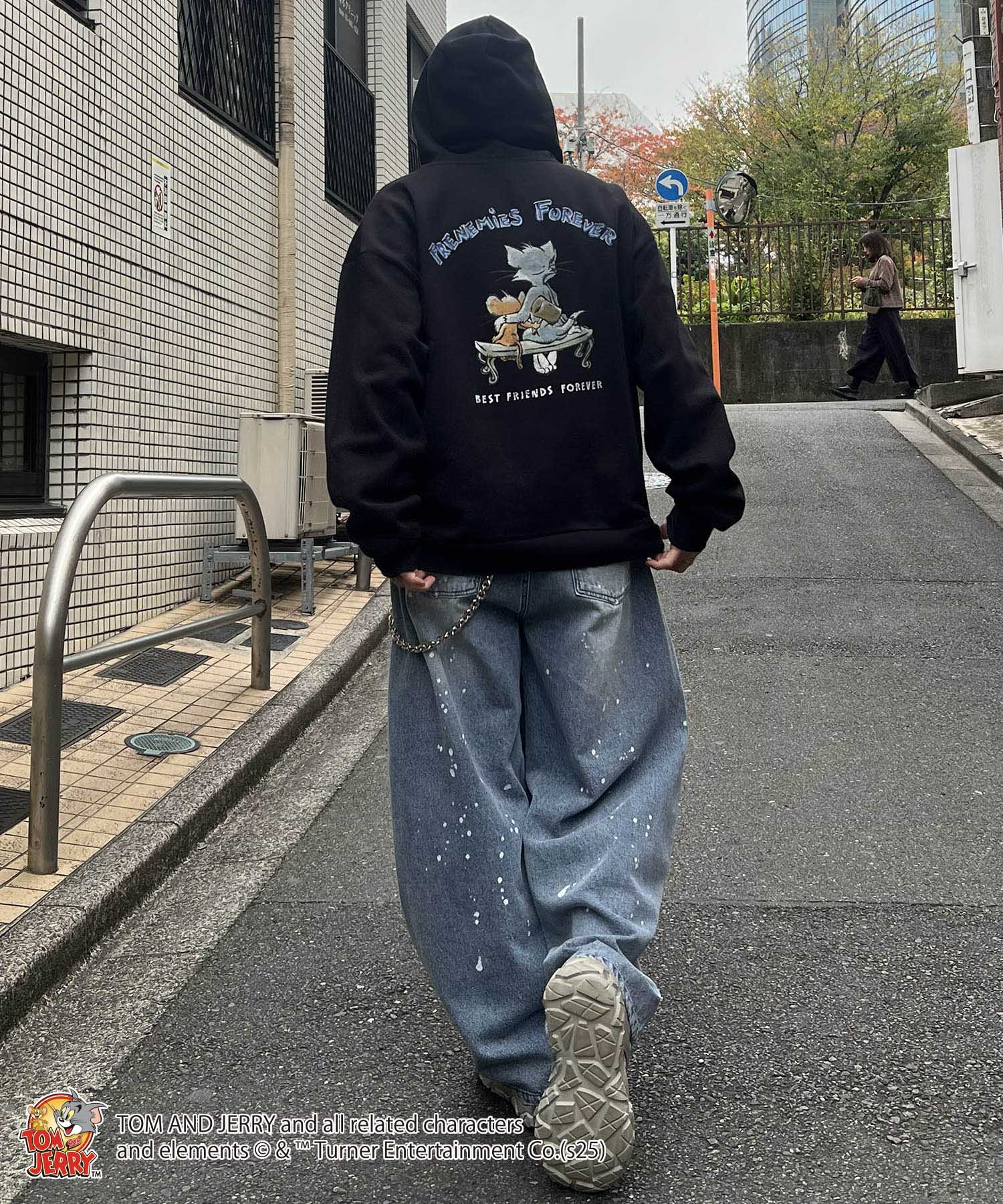 【TOM&JERRY / トムとジェリー】バックスタイル プリントパーカー