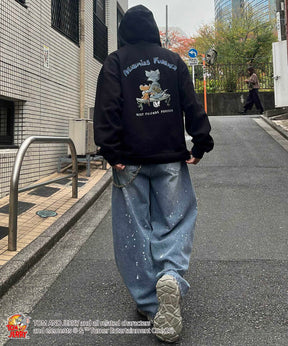 【TOM&JERRY / トムとジェリー】バックスタイル プリントパーカー